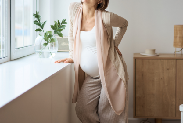 Pregnant person experiencing pelvic girdle pain